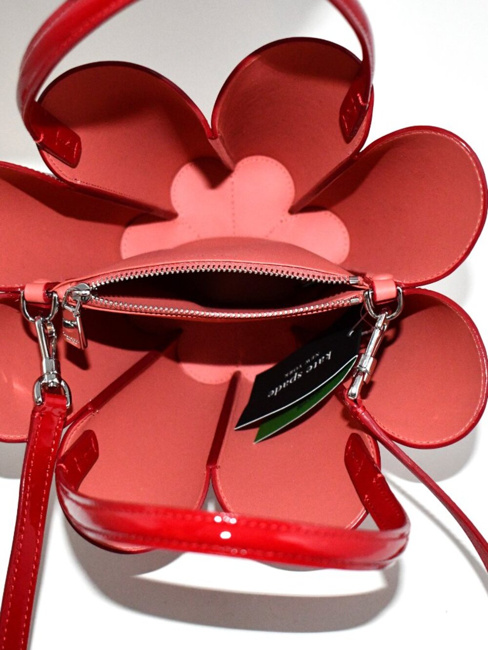 Kate Spade the Spade Patent Leather Bucket Bag in Dark Scarlet #KN302 NWT - Picture 2 of 9